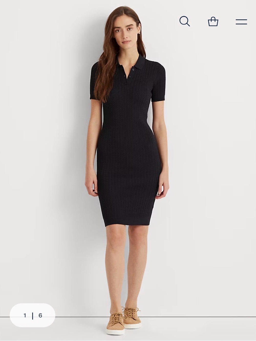 Lauren Ralph Lauren Dark Green Ribbed Polo Knit Dress (READ DESCRIPTION)